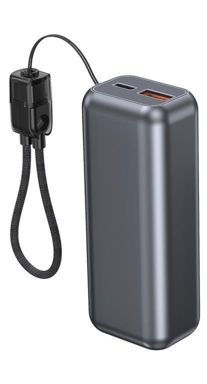 Power Bank Gembird PB10-PD20-LCD-02 10000 mAh QC3.0 PD 20W szary