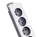 Listwa zasilająca Qoltec 5 gniazd 1.8m (biało-szara)